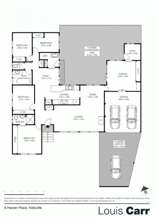 Floorplan of Homely house listing, 8 Harper Place, Kellyville NSW 2155