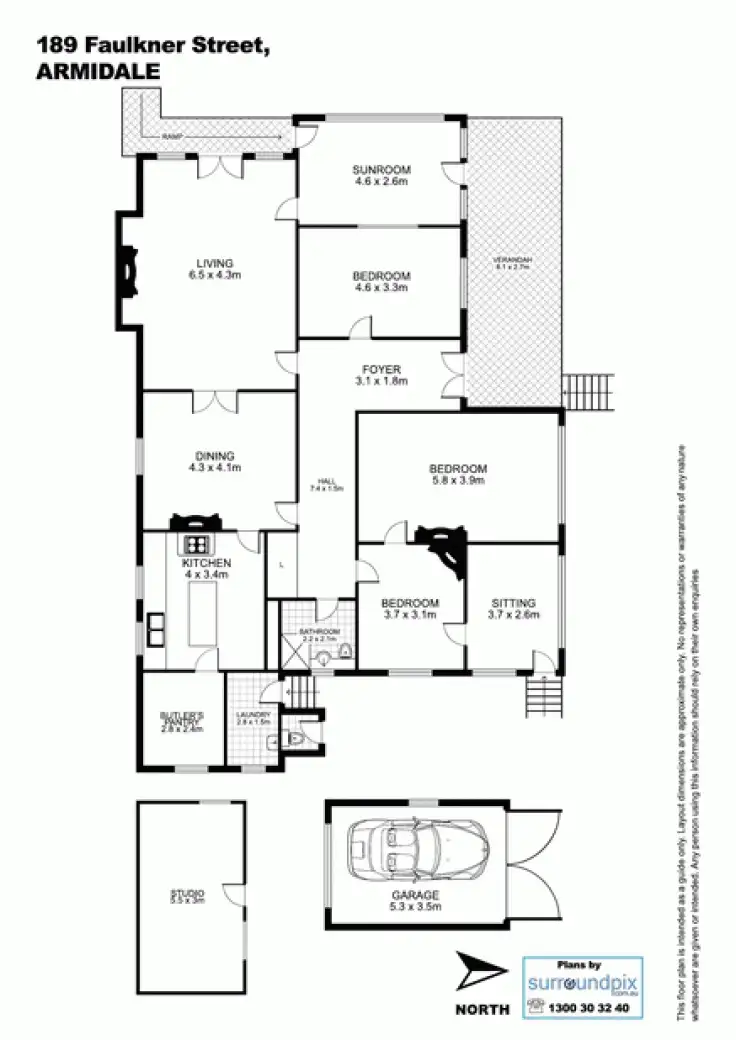 Floorplan of Homely house listing, 189 Faulkner Street, Armidale NSW 2350