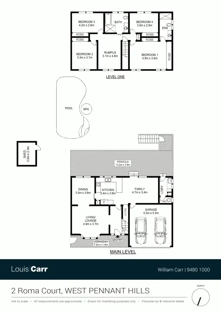 Floorplan of Homely house listing, 2 Roma Court, West Pennant Hills NSW 2125