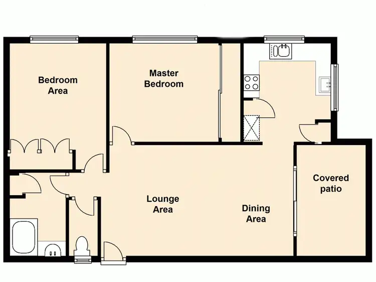 Floorplan of Homely unit listing, 2/63 Northcote Street, East Brisbane QLD 4169