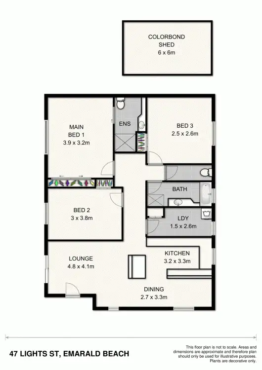 Floorplan of Homely house listing, 47 Lights Street, Emerald Beach NSW 2456
