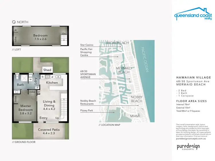 Floorplan of Homely unit listing, 68/30 Sportsman Avenue, Mermaid Beach QLD 4218