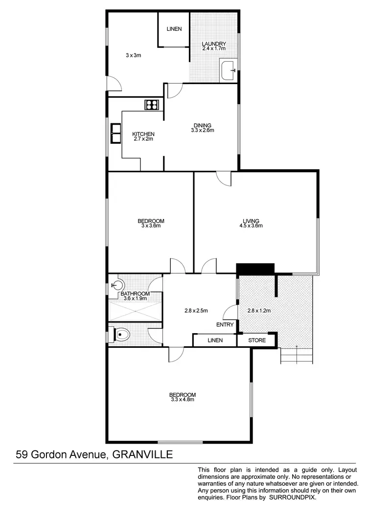 Floorplan of Homely house listing, 59 Gordon Ave, Granville NSW 2142