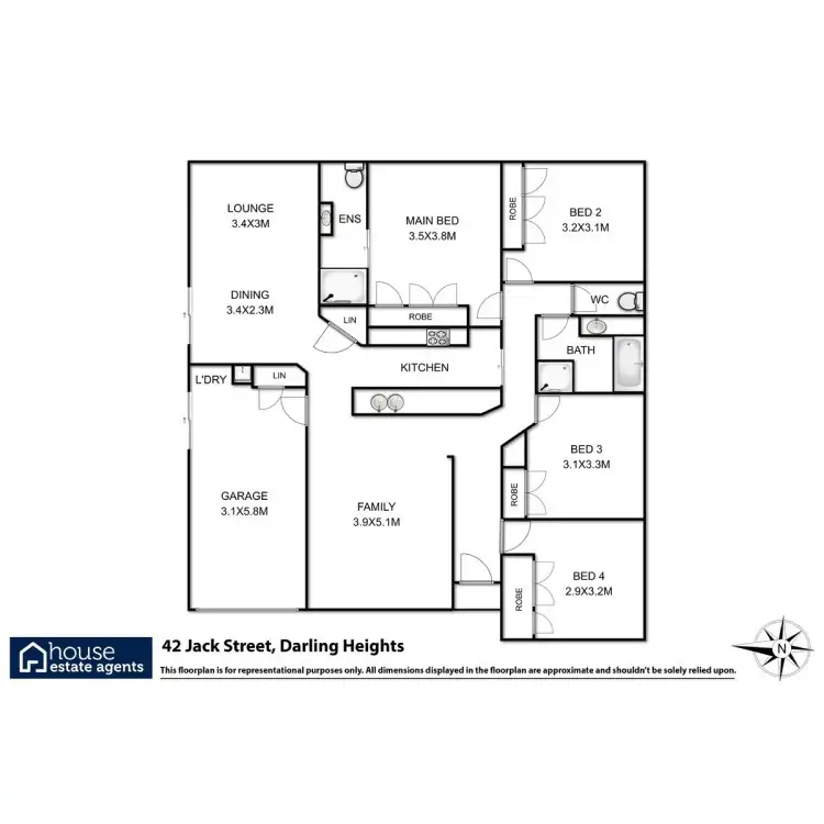 Floorplan of Homely house listing, 42 Jack Street, Darling Heights QLD 4350