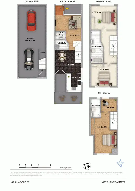 Floorplan of Homely townhouse listing, 6/29 Harold Street, North Parramatta NSW 2151