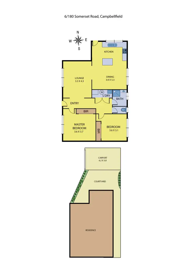 Floorplan of Homely unit listing, 6/180 Somerset Road, Campbellfield VIC 3061