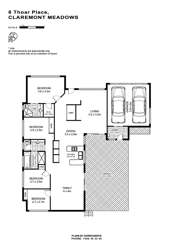 Floorplan of Homely house listing, 8 Thoar Place, Claremont Meadows NSW 2747