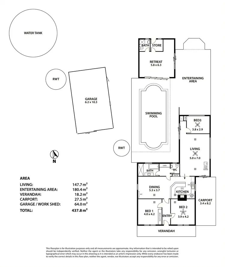 Floorplan of Homely house listing, 177 Raymonds Road, Basket Range SA 5138