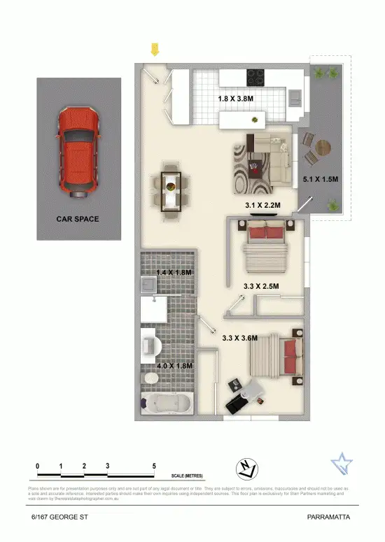 Floorplan of Homely unit listing, 6/167 George Street, Parramatta NSW 2150