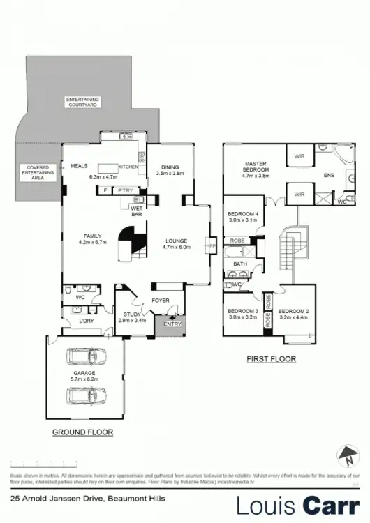 Floorplan of Homely house listing, 25 Arnold Janssen Drive, Beaumont Hills NSW 2155