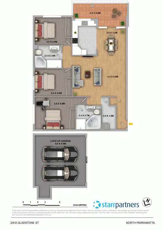 Floorplan of Homely unit listing, 2/6-8 Gladstone Street, North Parramatta NSW 2151