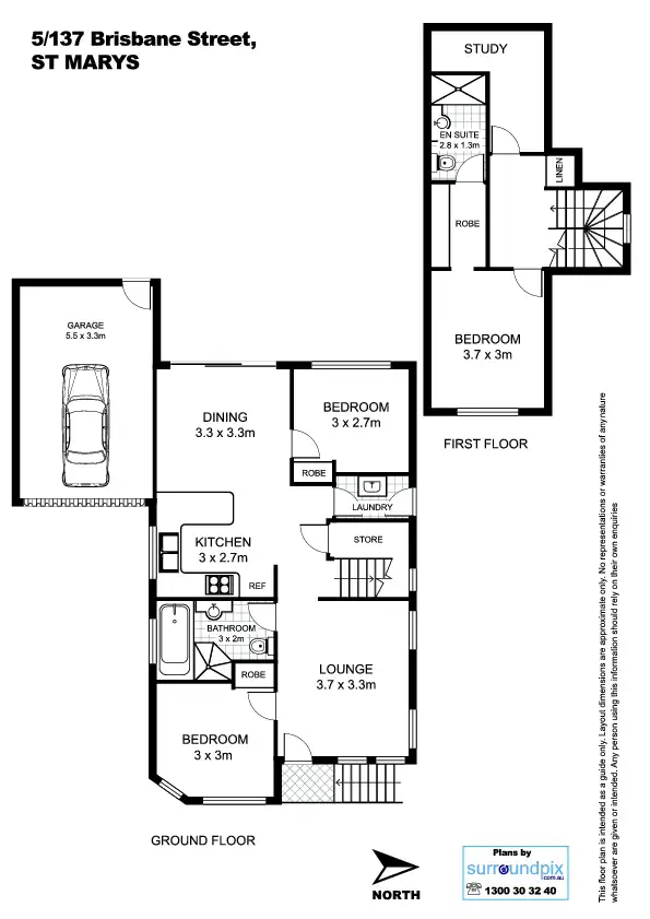 Floorplan of Homely townhouse listing, 5/137 Brisbane Street, St Marys NSW 2760