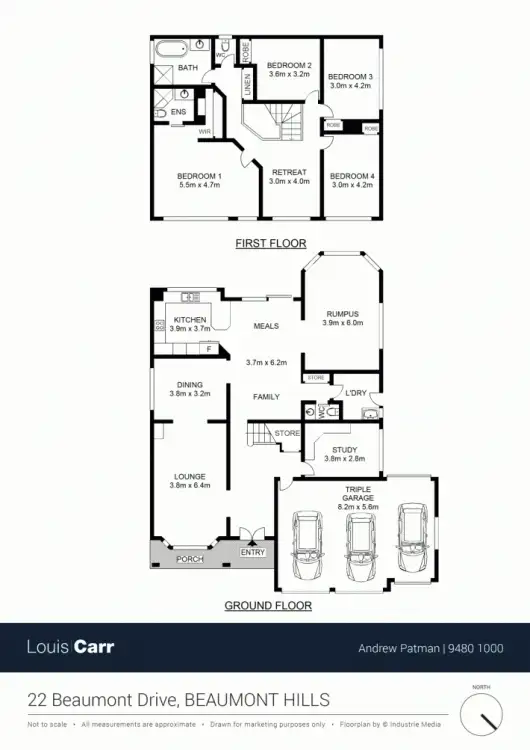 Floorplan of Homely house listing, 22 Beaumont Drive, Beaumont Hills NSW 2155