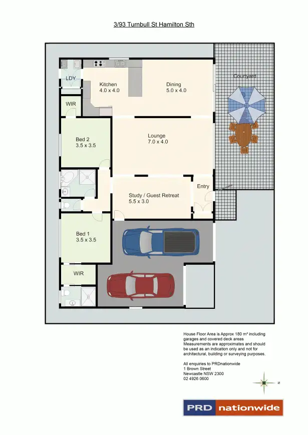 Floorplan of Homely villa listing, 3/93 Turnbull Street, Hamilton South NSW 2303