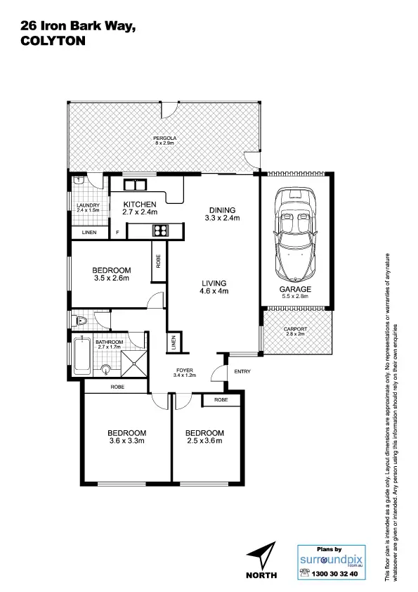 Floorplan of Homely house listing, 26 Iron Bark Way, Colyton NSW 2760