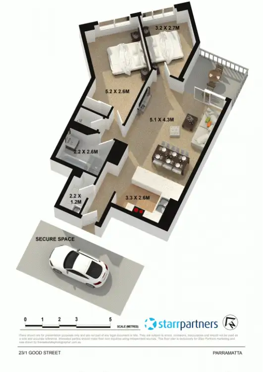 Floorplan of Homely unit listing, 23/1 Good Street, Parramatta NSW 2150