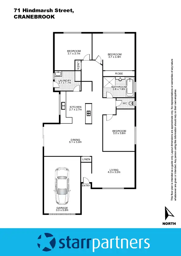Floorplan of Homely house listing, 71 Hindmarsh St, Cranebrook NSW 2749