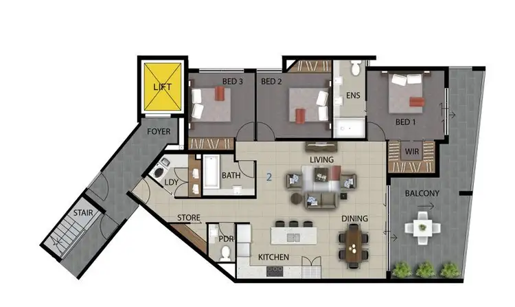 Floorplan of Homely unit listing, 2/29 Indooroopilly Road, Indooroopilly QLD 4068