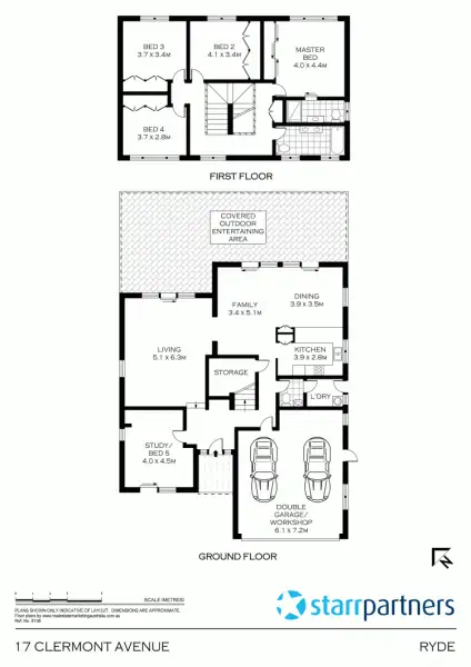 Floorplan of Homely house listing, 17 Clermont Av, Ryde NSW 2112