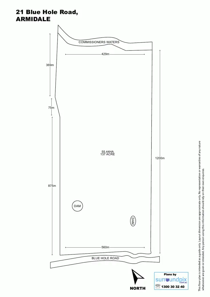 Floorplan of Homely land listing, 21 Blue Hole Road., Armidale NSW 2350