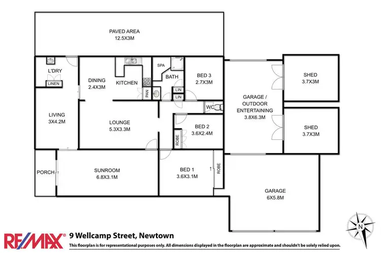 Floorplan of Homely house listing, 9 Wellcamp Street, Newtown QLD 4350