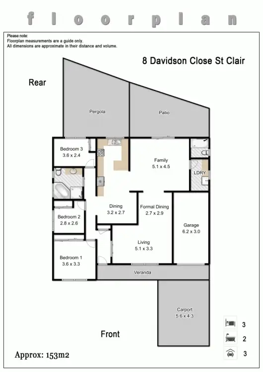 Floorplan of Homely house listing, 8 Davidson Close, St Clair NSW 2759