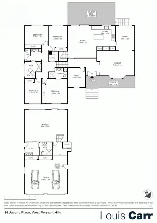 Floorplan of Homely house listing, 16 Jacana Pl, West Pennant Hills NSW 2125