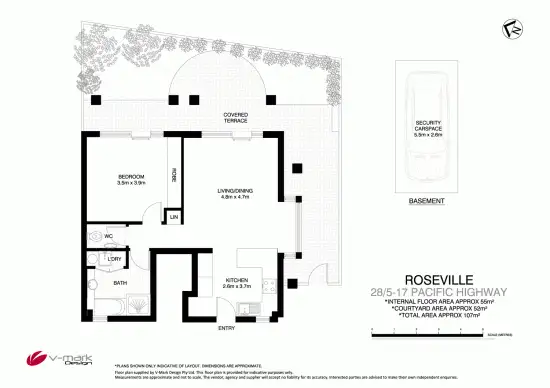 Floorplan of Homely unit listing, 28/5-17 Pacific Highway, Roseville NSW 2069