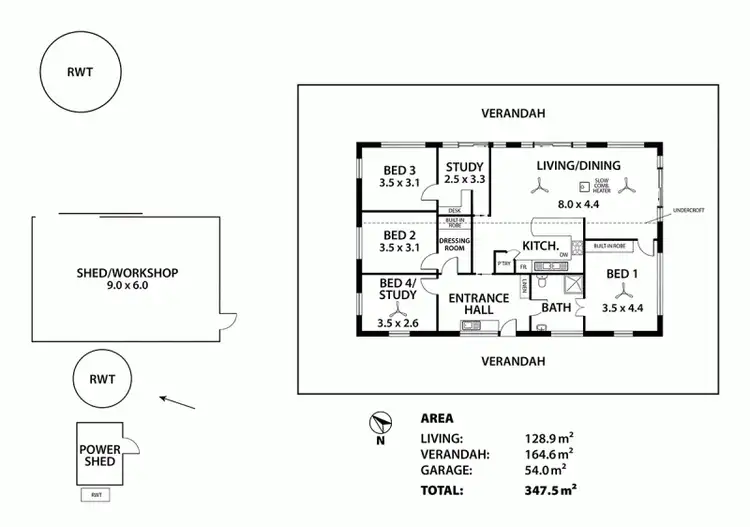 Floorplan of Homely rural property listing, 278 Braeside Road, Finniss SA 5255