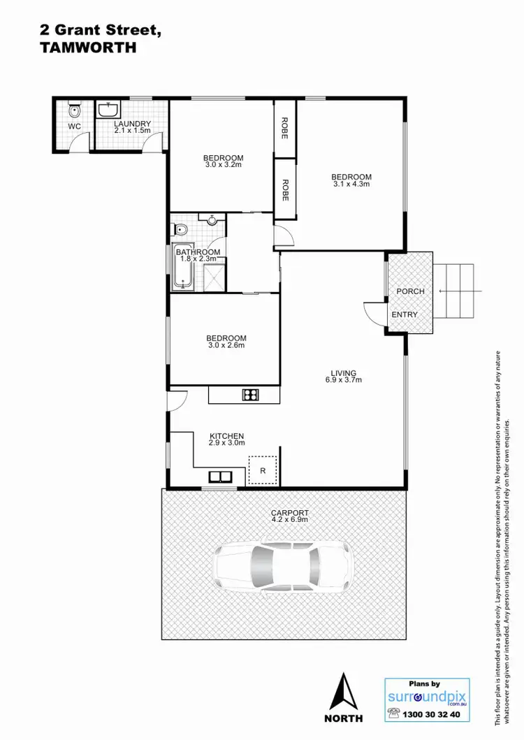Floorplan of Homely house listing, 2 Grant Street, Tamworth NSW 2340