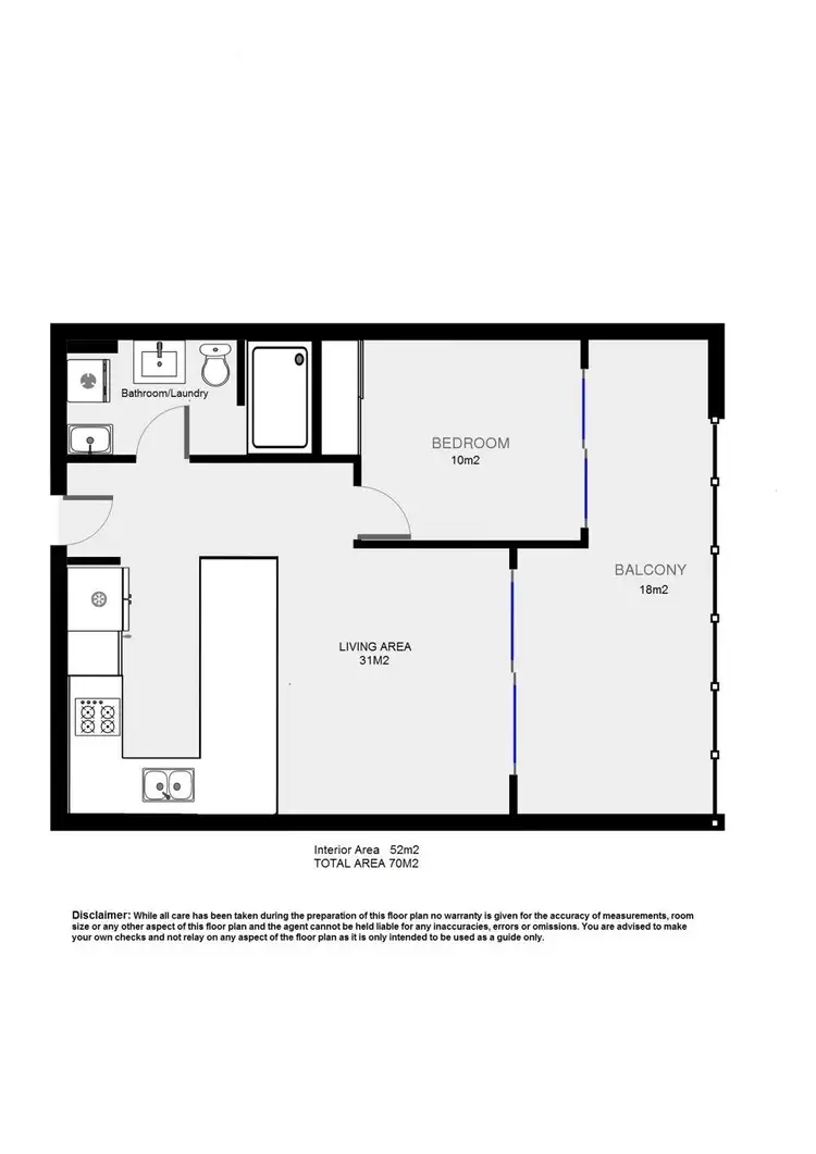 Floorplan of Homely apartment listing, 1407/67 Linton Street, Kangaroo Point QLD 4169