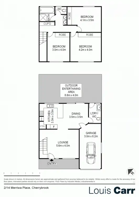 Floorplan of Homely semi-detached listing, 2/14 Merriwa Place, Cherrybrook NSW 2126