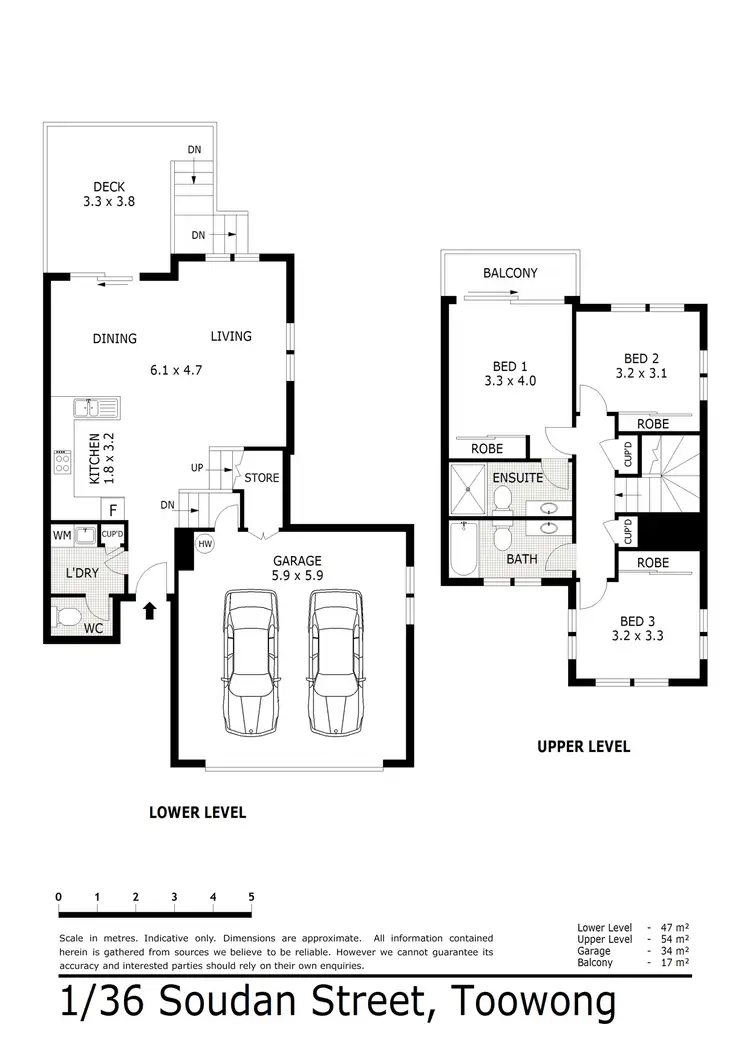 Floorplan of Homely townhouse listing, 1/36 Soudan Street, Toowong QLD 4066