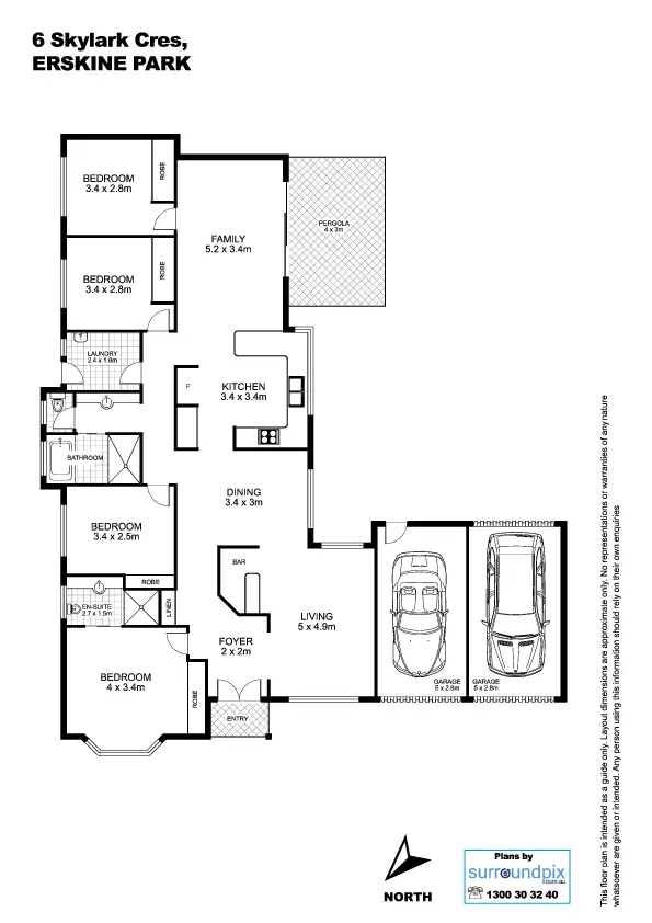 Floorplan of Homely house listing, 6 Skylark Crescent, Erskine Park NSW 2759