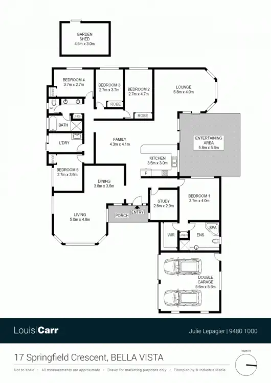 Floorplan of Homely house listing, 17 Springfield Crescent, Bella Vista NSW 2153