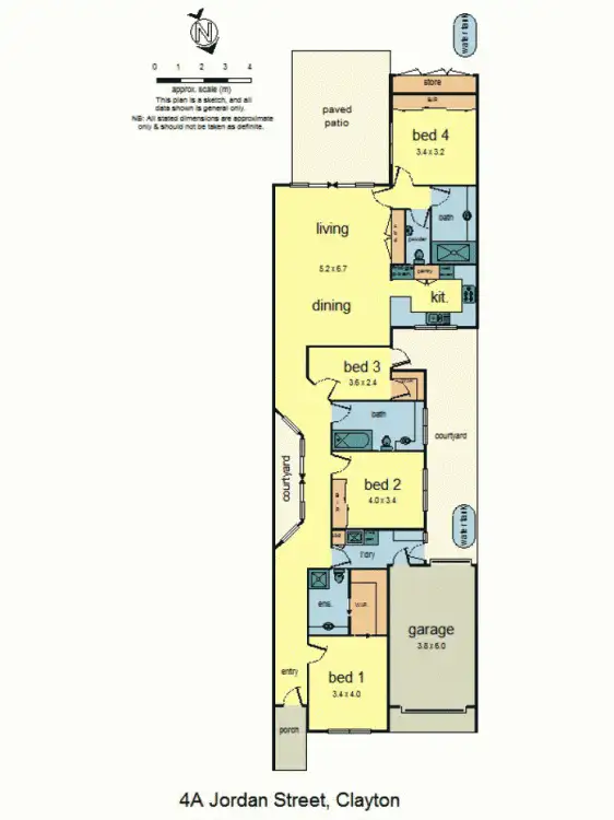 Floorplan of Homely unit listing, 4A Jordan Street, Clayton South VIC 3169
