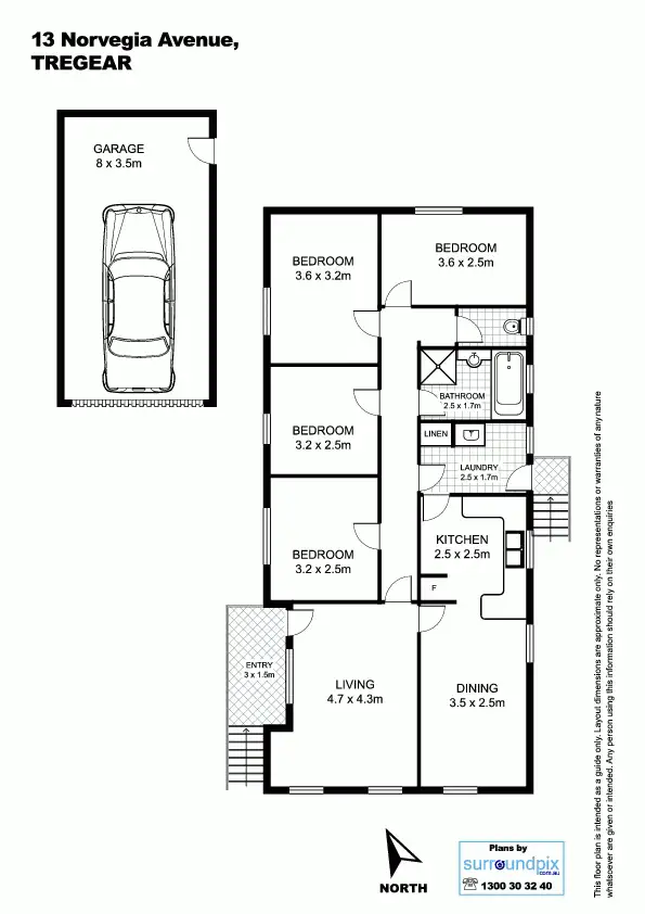 Floorplan of Homely house listing, 13 Norvegia Avenue, Tregear NSW 2770