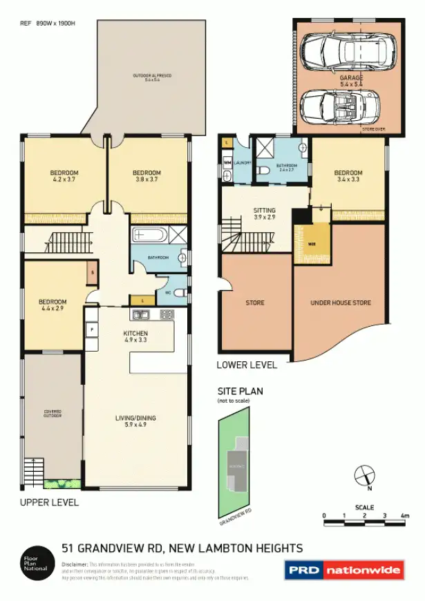 Floorplan of Homely house listing, 51 Grandview Road, New Lambton Heights NSW 2305