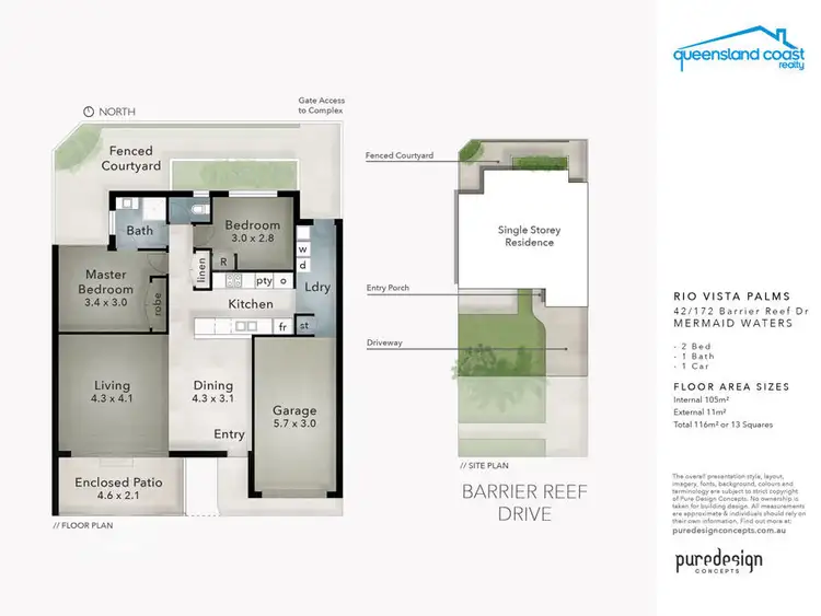 Floorplan of Homely unit listing, 42/172 Barrier Reef Drive, Mermaid Waters QLD 4218