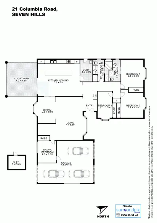 Floorplan of Homely house listing, 21 Columbia Road, Seven Hills NSW 2147