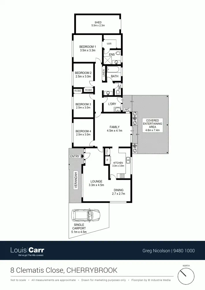 Floorplan of Homely house listing, 8 Clematis Close, Cherrybrook NSW 2126