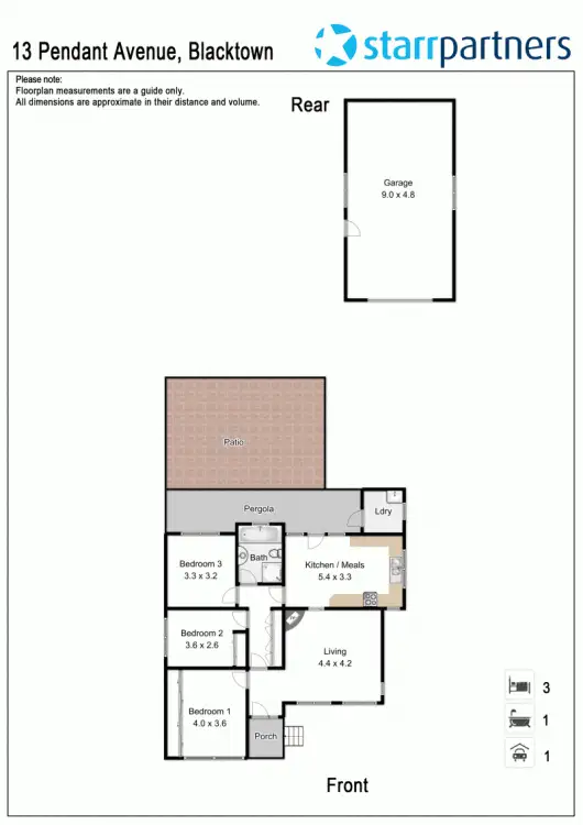 Floorplan of Homely house listing, 13 Pendant Ave, Blacktown NSW 2148