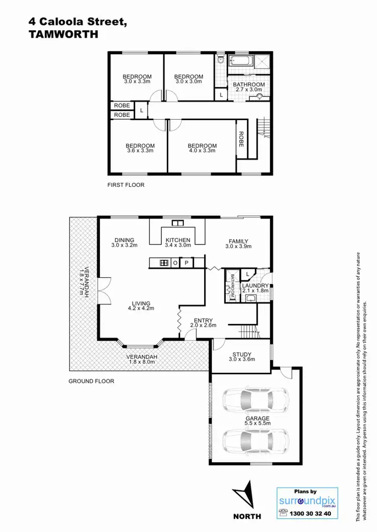Floorplan of Homely house listing, 4 Caloola Street, Tamworth NSW 2340