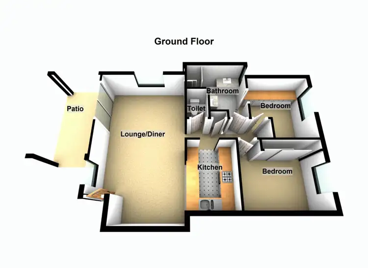 Floorplan of Homely unit listing, 1/21 Forbes Street, West End QLD 4101