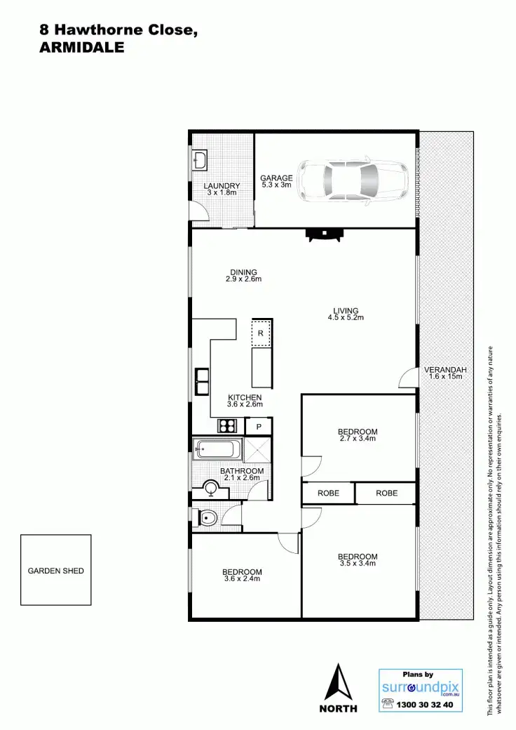 Floorplan of Homely house listing, 8 Hawthorne, Armidale NSW 2350