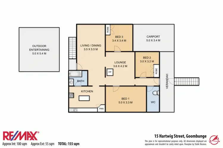 Floorplan of Homely house listing, 15 Hartwig Street, Goombungee QLD 4354