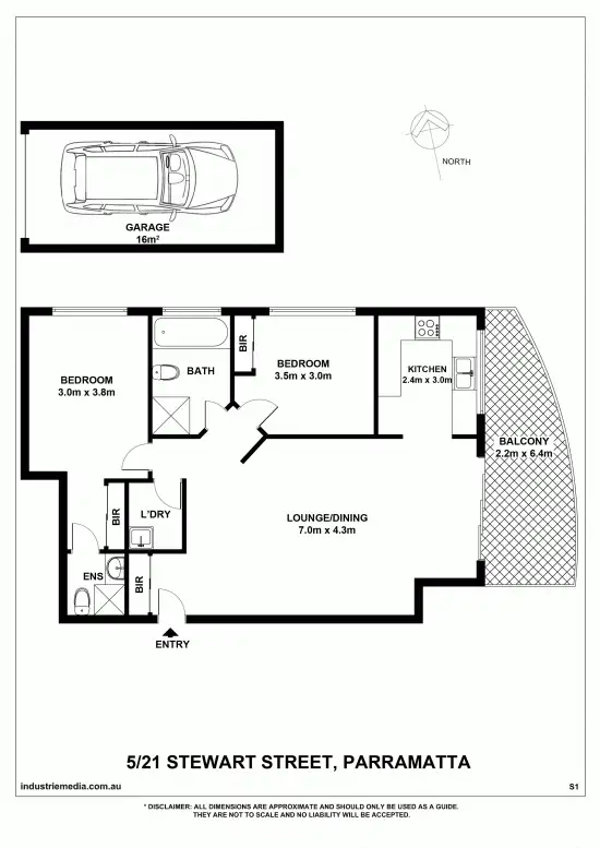 Floorplan of Homely unit listing, 5/21 Stewart Street, Parramatta NSW 2150