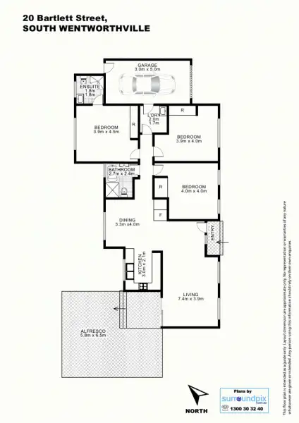 Floorplan of Homely house listing, 20 Bartlett Street, South Wentworthville NSW 2145