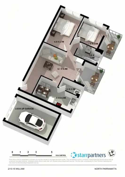 Floorplan of Homely unit listing, 2/15 William Street, North Parramatta NSW 2151