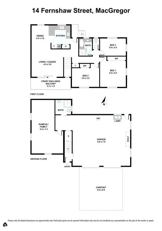 Floorplan of Homely house listing, 14 Fernshaw Street, Macgregor QLD 4109